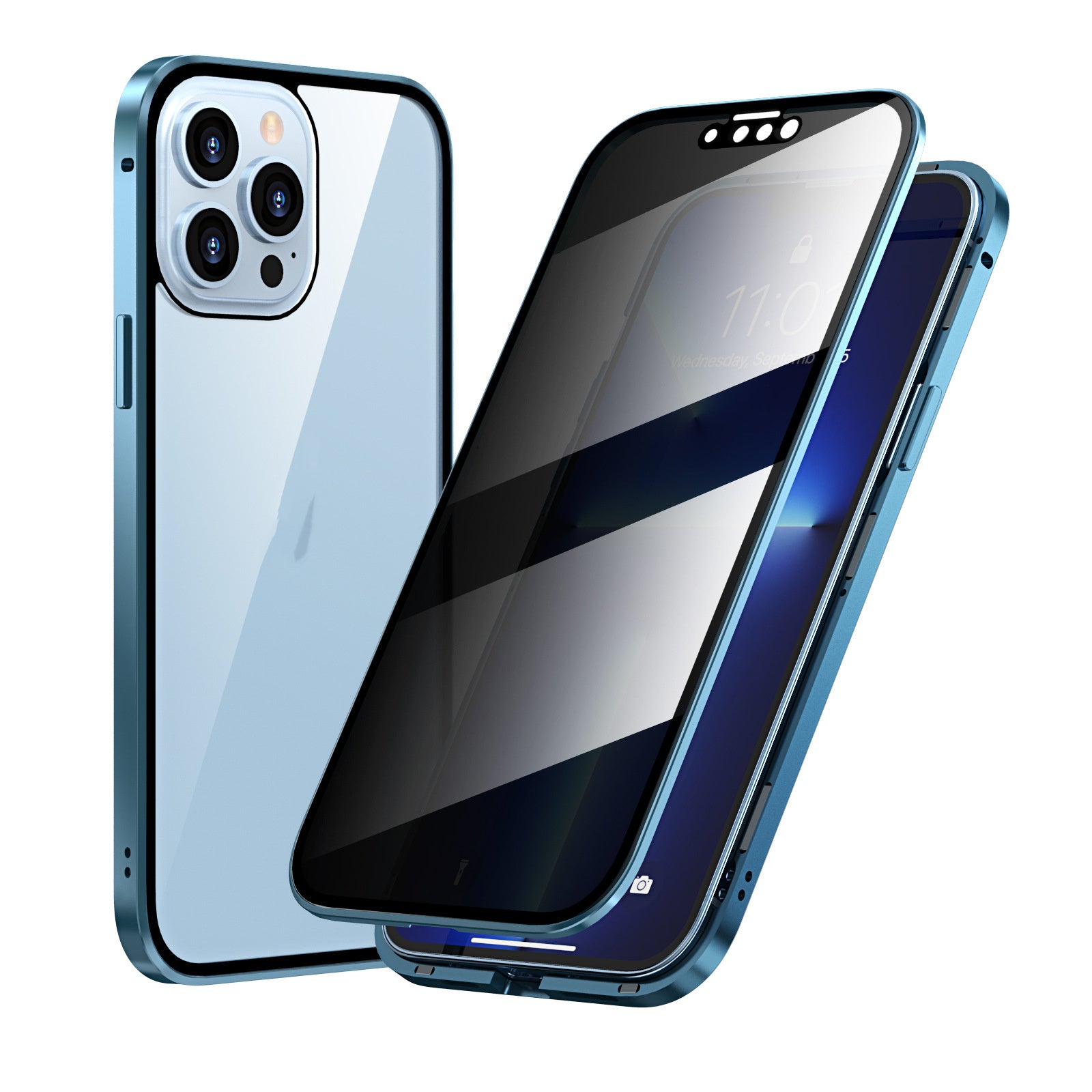 Privacy-proof Magneto Phone Case Double Sided Metal Frame Privacy-proof Magneto Phone Case Double Sided Metal Frame